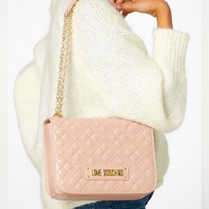 SOLD…AUTHENTIC LOVE MOSCHINO Quilted Medium Chain Bag & Matching Wallet!
